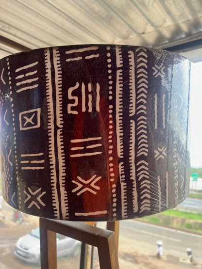 Ceiling lampshade with tribal pattern