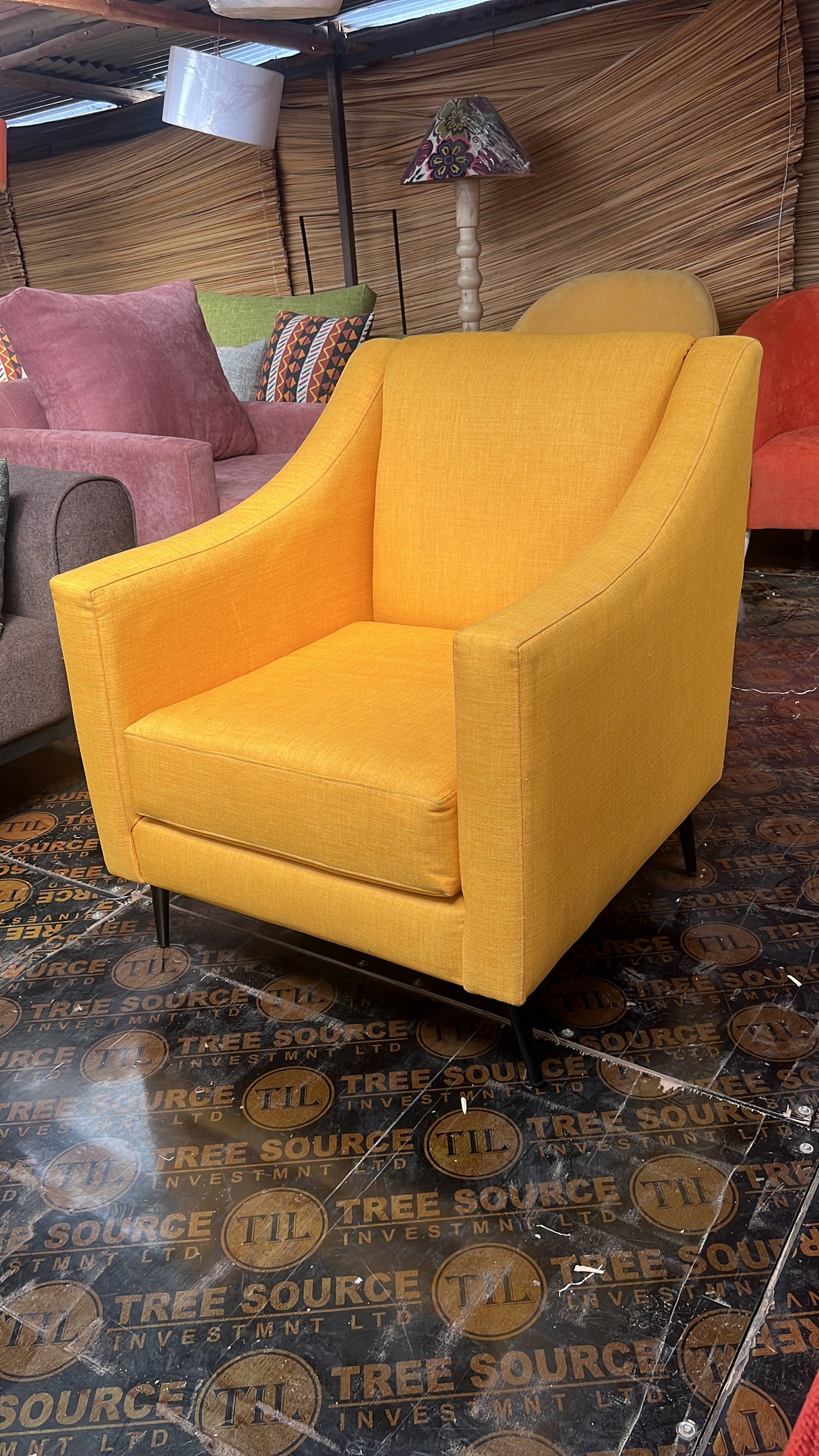 Mustard yellow accent chair