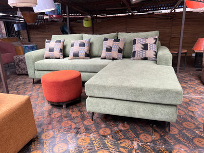 Green l-shape sofa for ksh 90,000