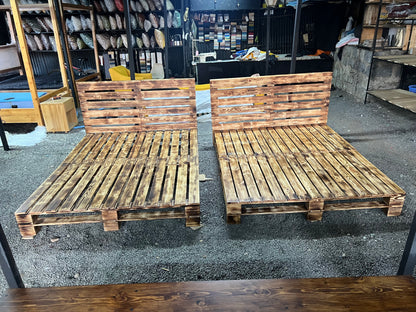 Wooden pallet bed