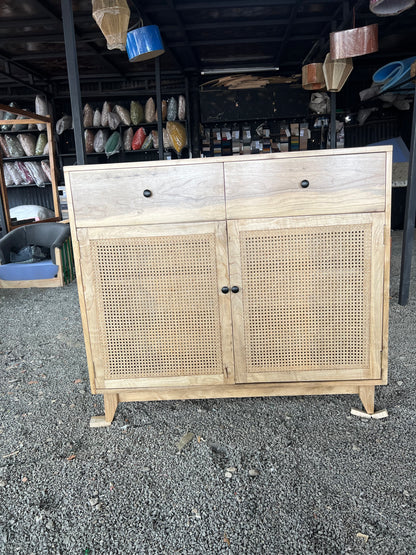 Meru oak rattan cabinet for ksh 80,000