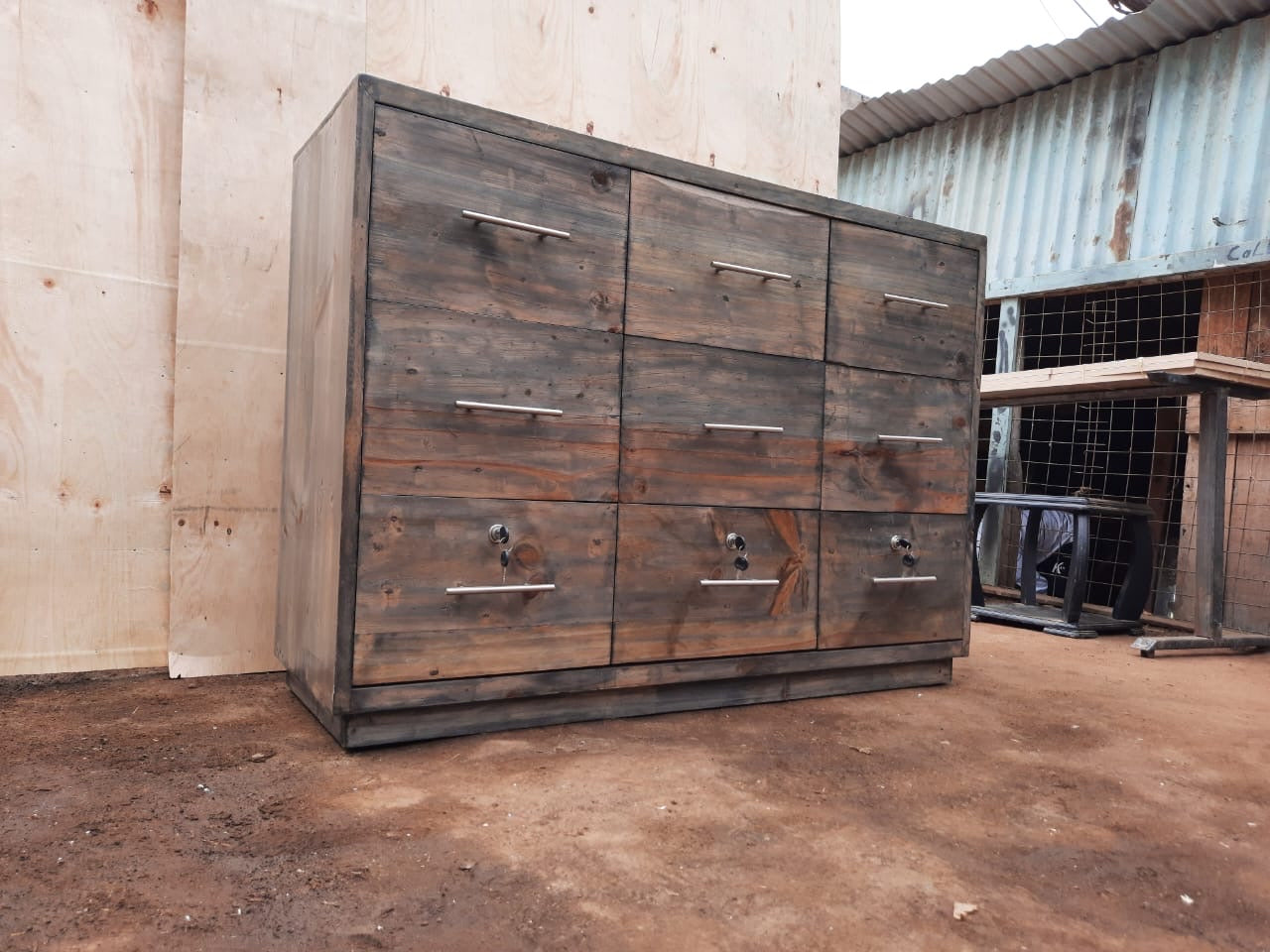 Rustic Pine Chest of Drawers