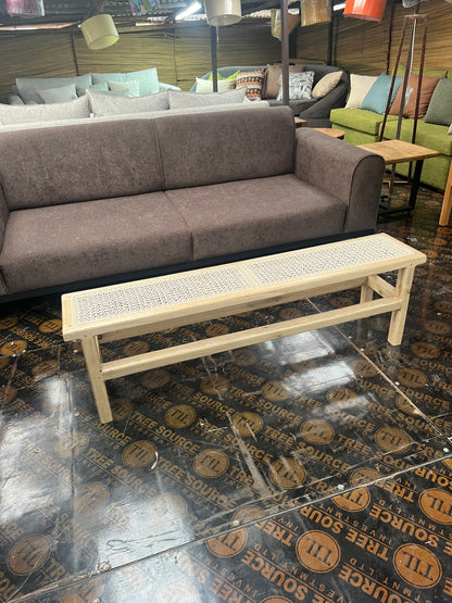 Meru oak hand-woven swahili lamu bench