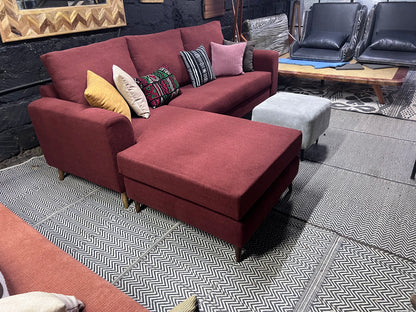 Maroon l-shape sofa for ksh 90,000