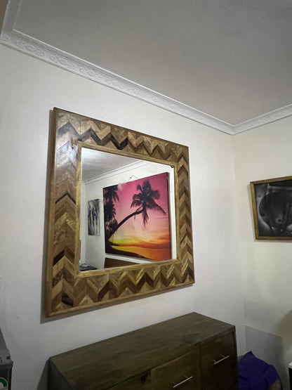 Mango wood pattern mirror for ksh 30,000