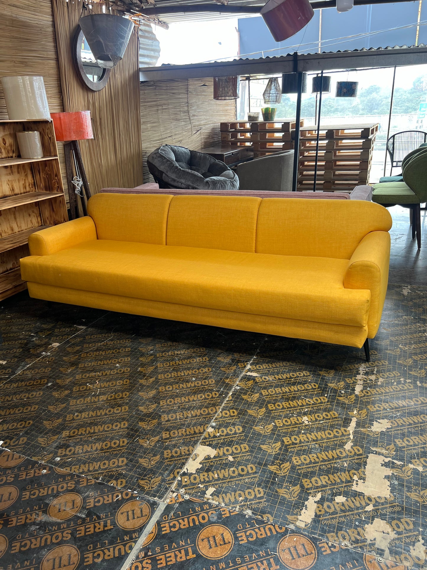 Mustard yellow 3 seater