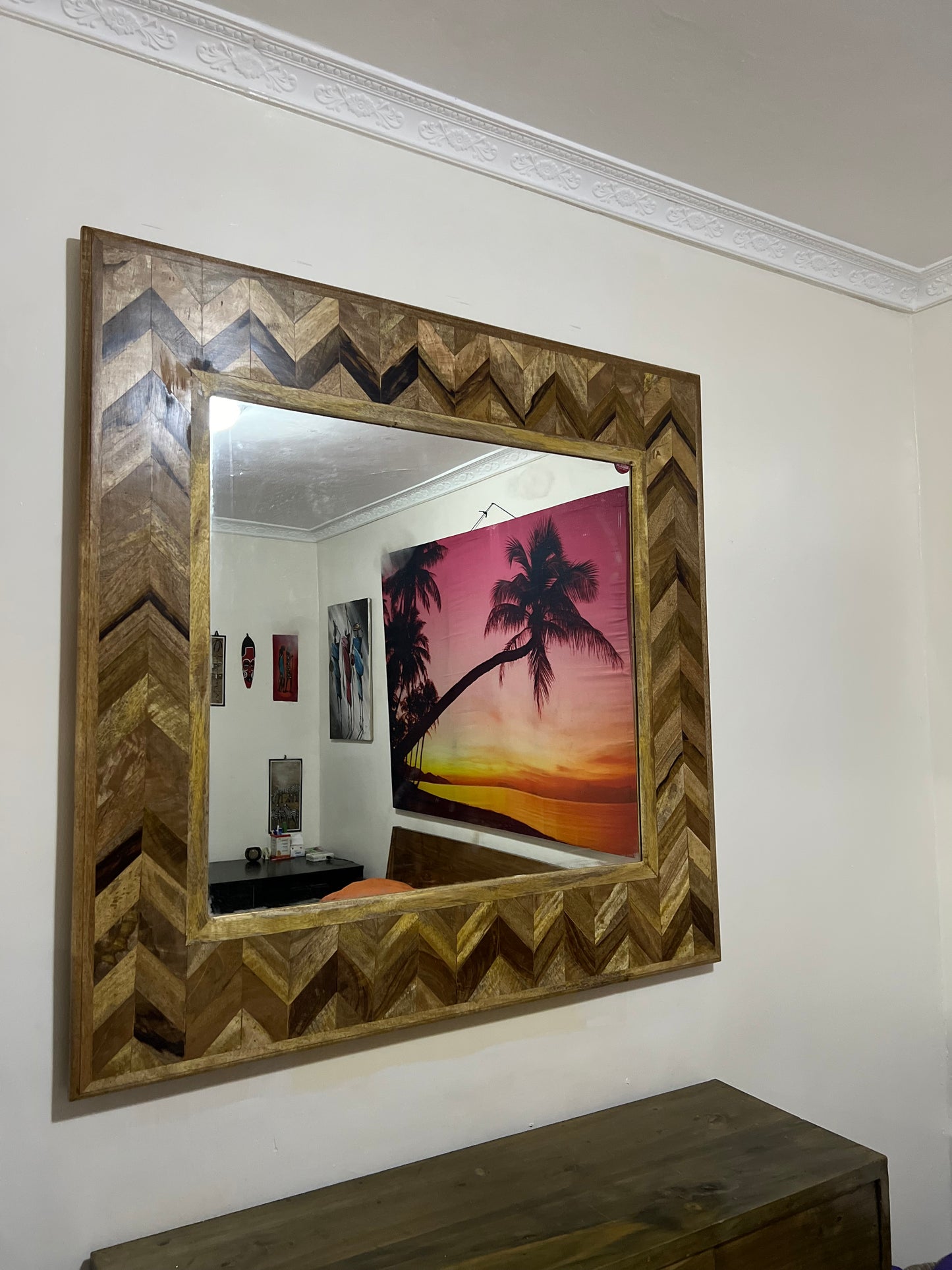 Mango wood pattern mirror for ksh 30,000