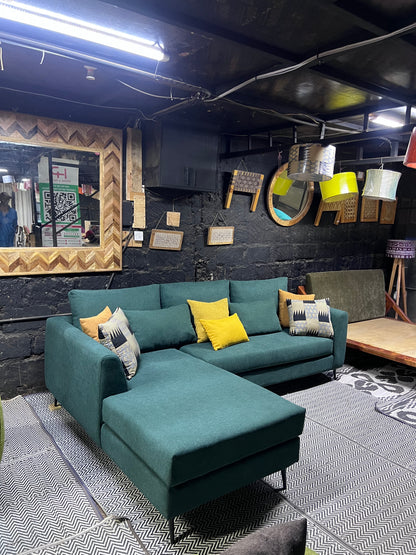 Green l-shape sofa for ksh 90,000