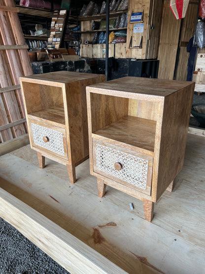 Mango wood swahili side beds
