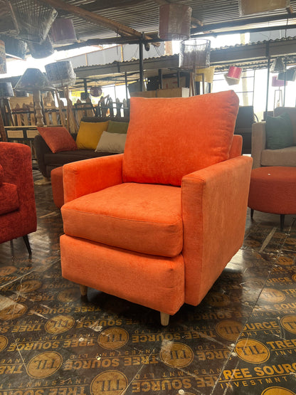 Orange accent chair