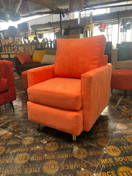 Orange accent chair