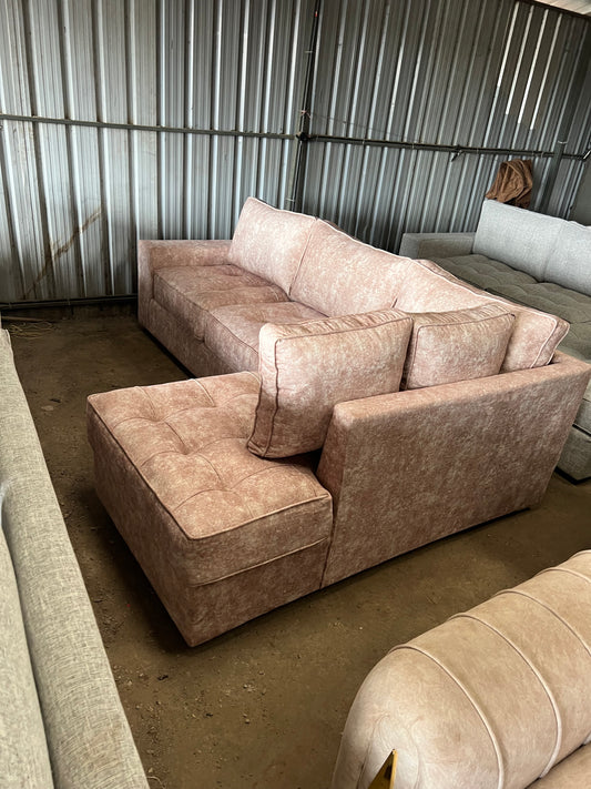 Cream l-shape sofa