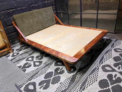 Mahogany upholstered bed with green headboard for ksh 90,000