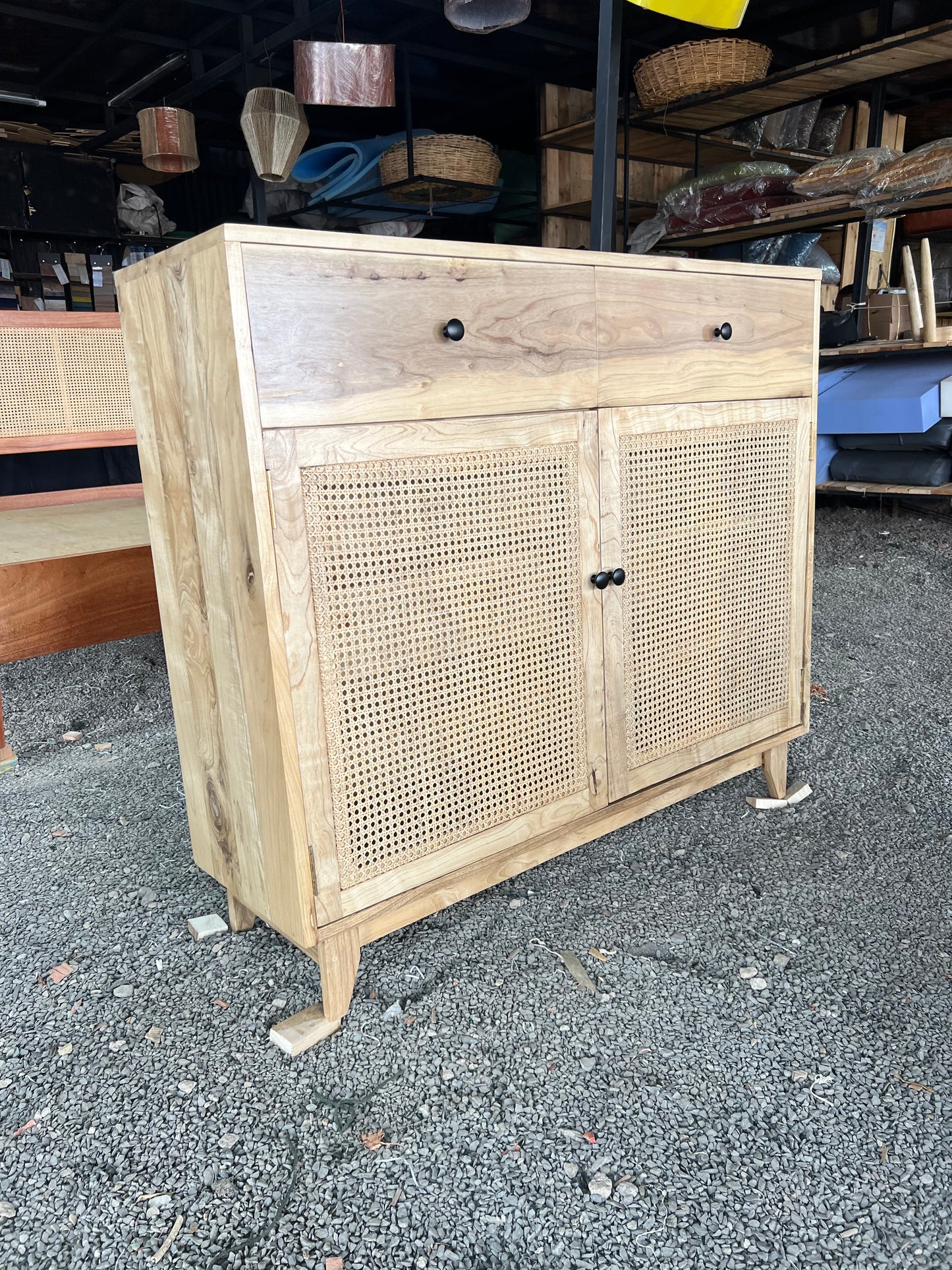 Meru oak rattan cabinet for ksh 80,000