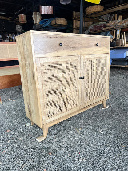 Meru oak rattan cabinet for ksh 80,000