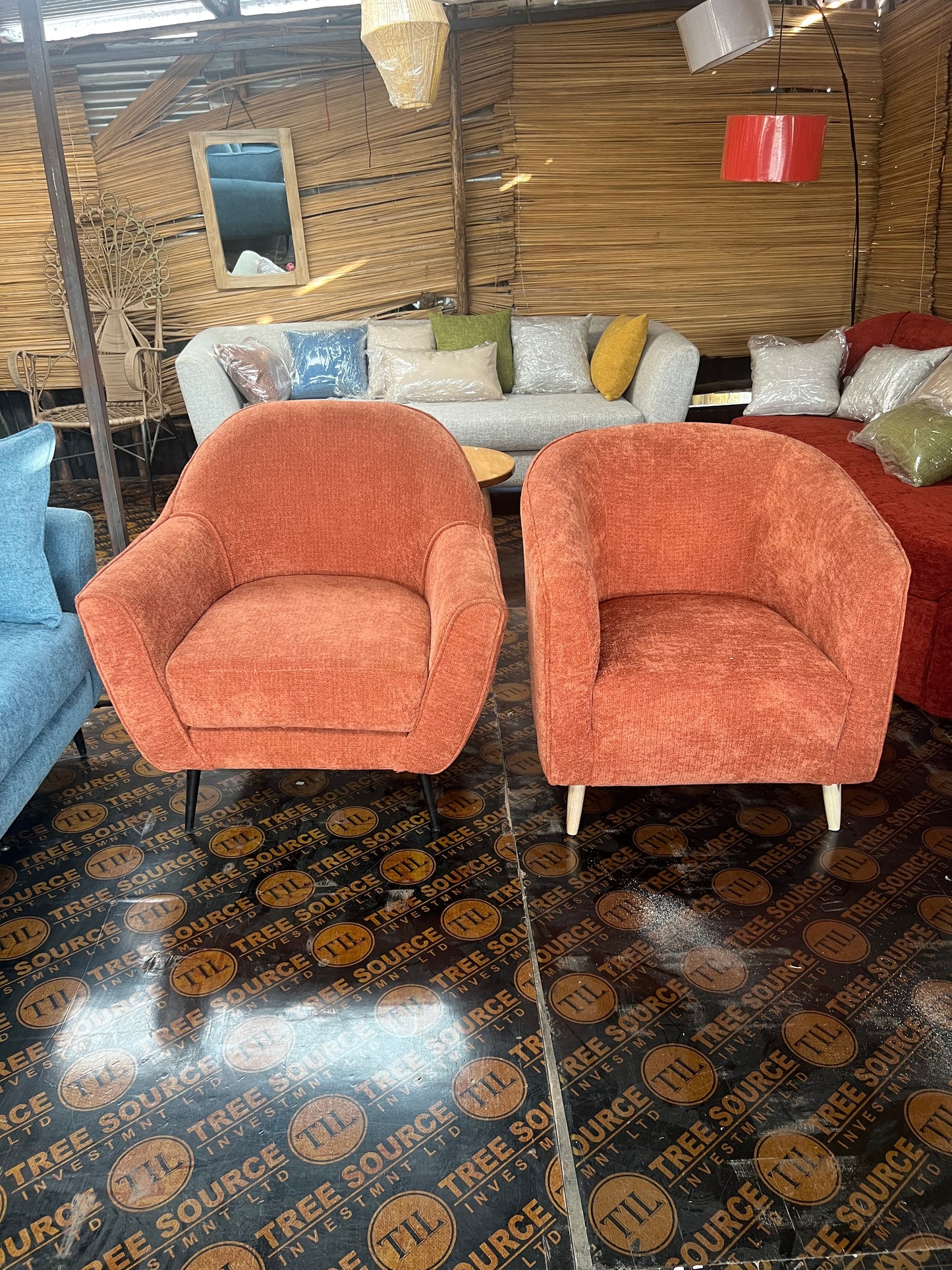 Burnt orange accent chairs for ksh 28,000 each