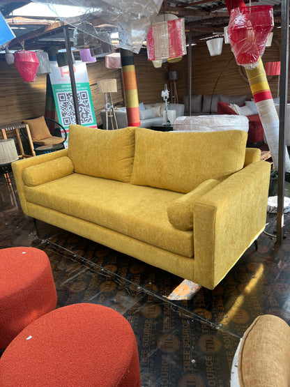 Yellow 3 seater sofa