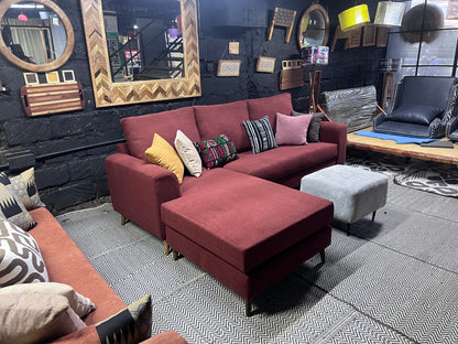 Maroon l-shape sofa for ksh 90,000