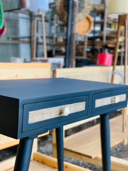 Matte black home office desk