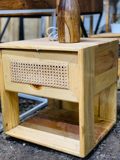 Pine bedside drawer