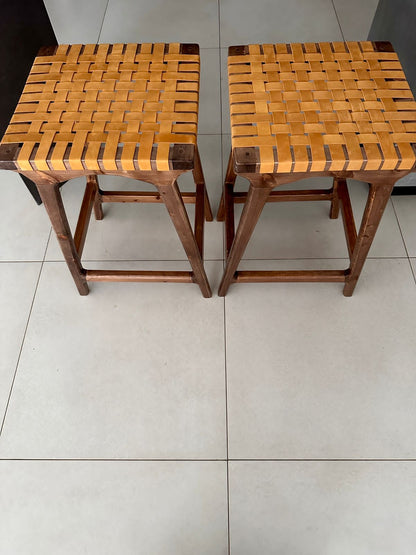 Wooven Leather Bar Stools each ksh 24,000