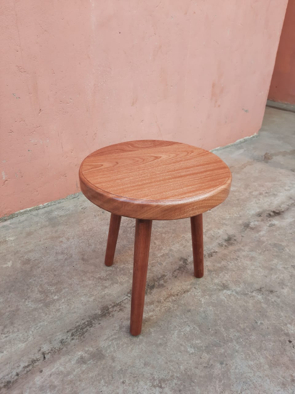 Mahogany round  side stool