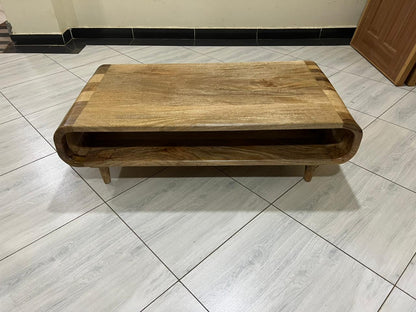 Mango wood curved Coffee Table