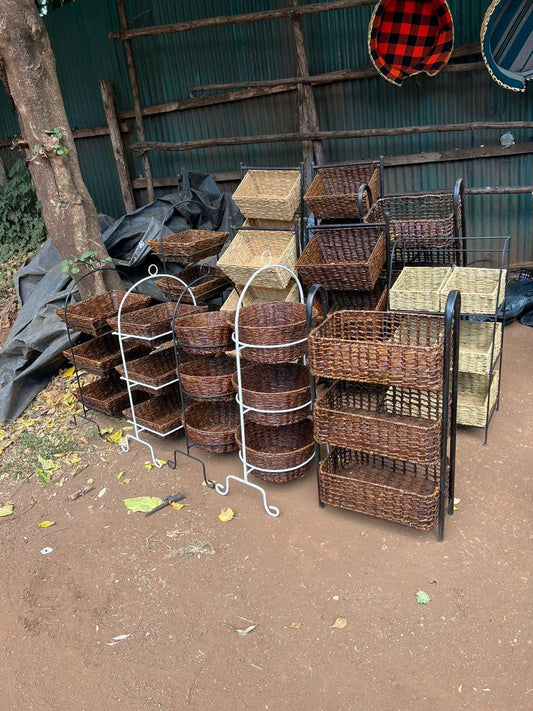 Wicker Baskets veggie racks