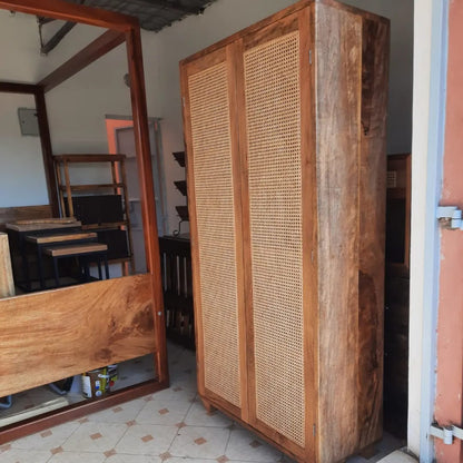 Mango wood Wardrobe closet