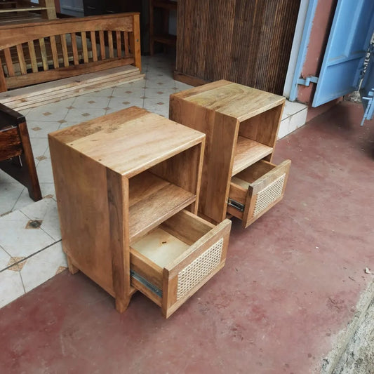 Mango Wood Bedside Drawer