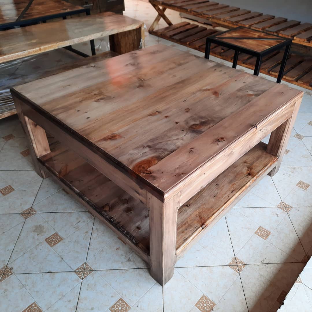 Walnut stained white pine Coffee Table