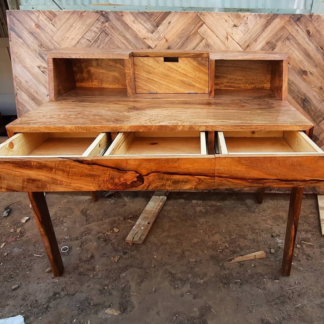 Mango wood home office desk