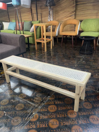 Meru oak hand-woven swahili lamu bench